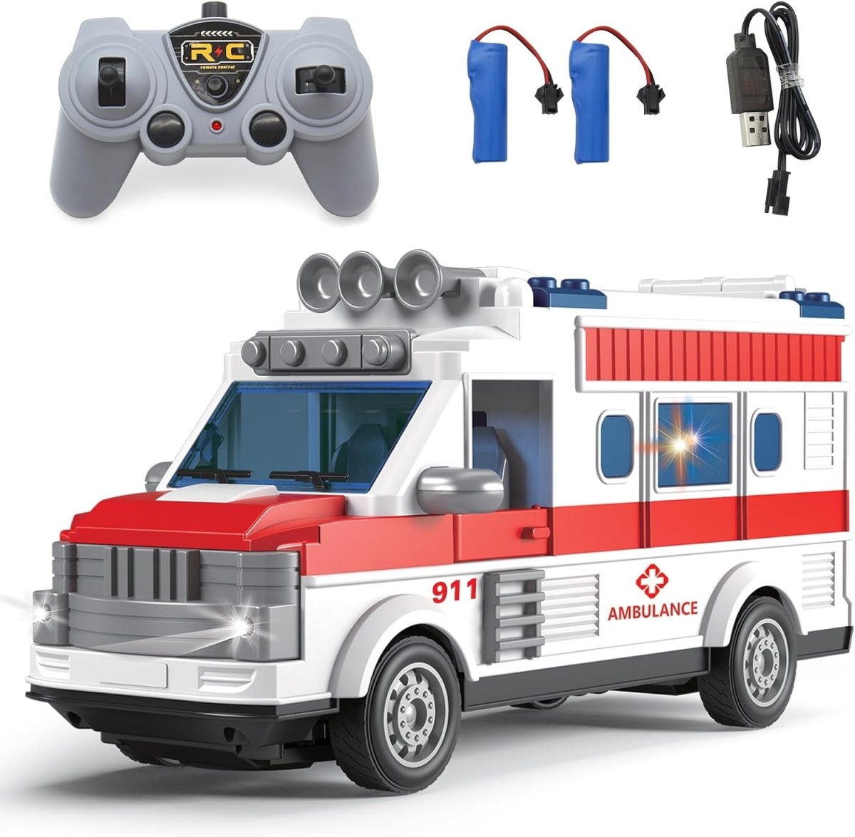 2.4G Remote Control Ambulance – Flashing Lights & Rescue Sound ...