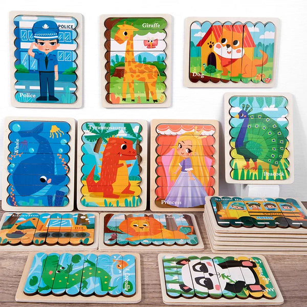 Montessori Wooden Jigsaw Puzzles