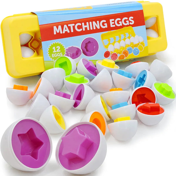 Shapes and Color Matching Eggs | 12Pcs