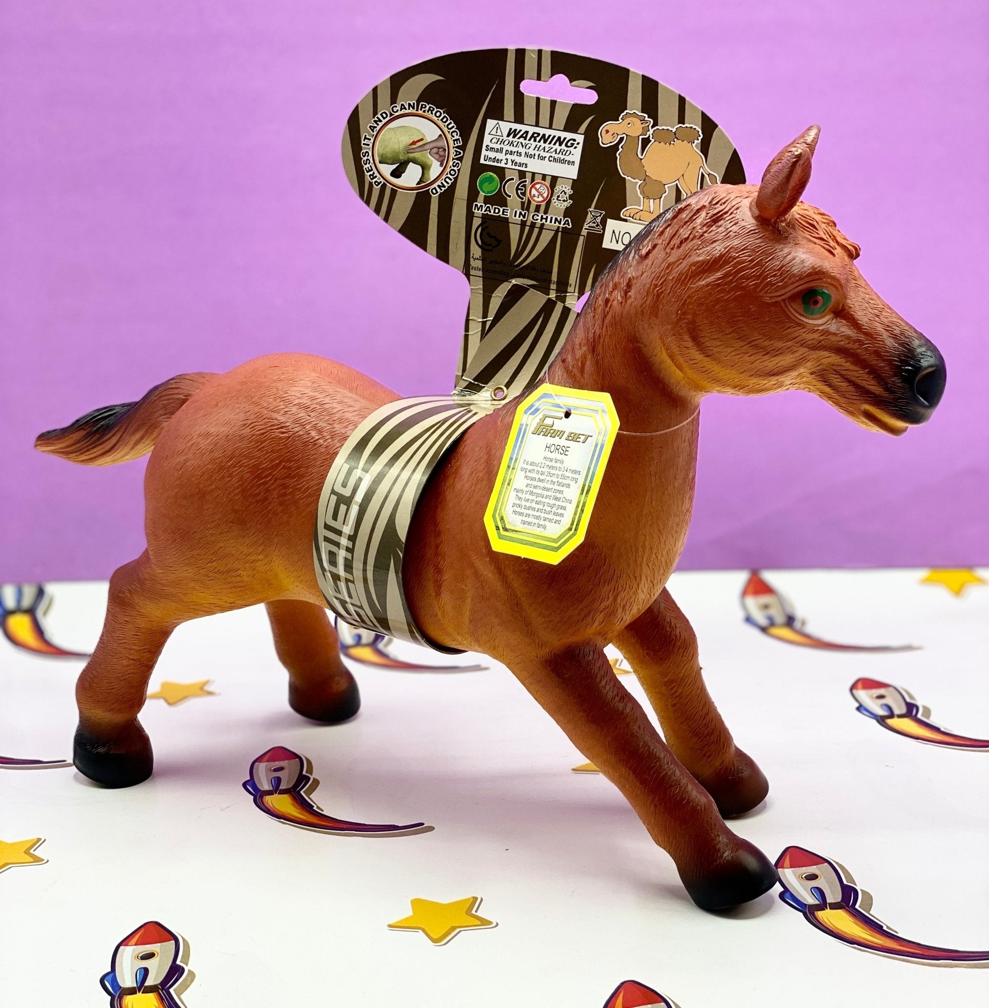 It's a cheap toy horse