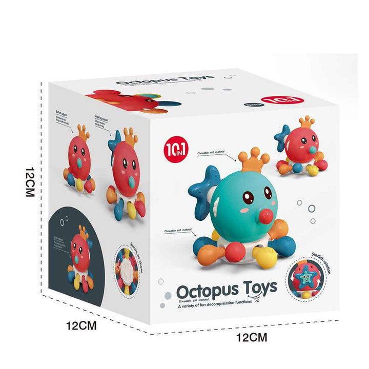10 - in - 1 Octopus Baby Activity Toy – Spinning, Teething & Sensory Play - SLT - 6033 - Planet Junior