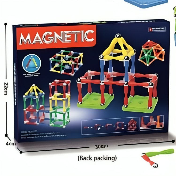 110 - Piece Magnetic Building Blocks Set - AKT2232 - Planet Junior