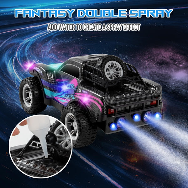 🚙💨 1:16 RC Mist Spray Off - Road Truck with LED Lights & Dual Batteries - AKT-8166-9 - Planet Junior