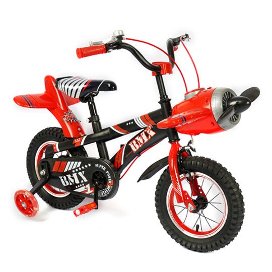 12" Aeroplane Theme Bicycle - BLL - B12 - 12SKY - RED - Planet Junior