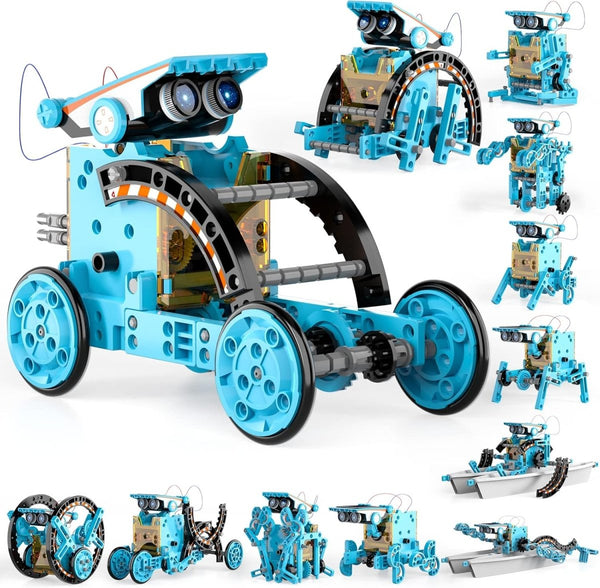 12 - in - 1 Solar Robot Kit for Kids – STEM Educational Building Set - FF-1232-67 - Planet Junior
