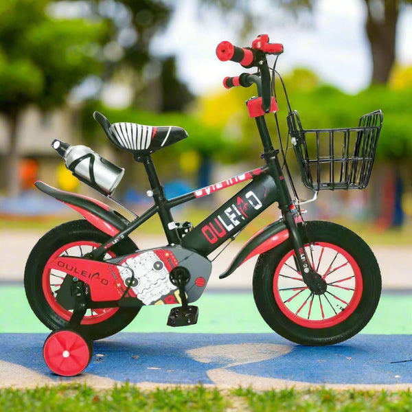 12" Ouleiao Bicycle with Basket and Training Wheels - BLL - B12 - 586 - 12 - Planet Junior