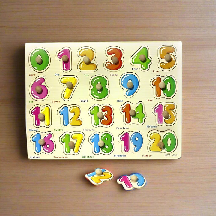 123 Numbers Wooden Peg Board - ASW11 - Planet Junior