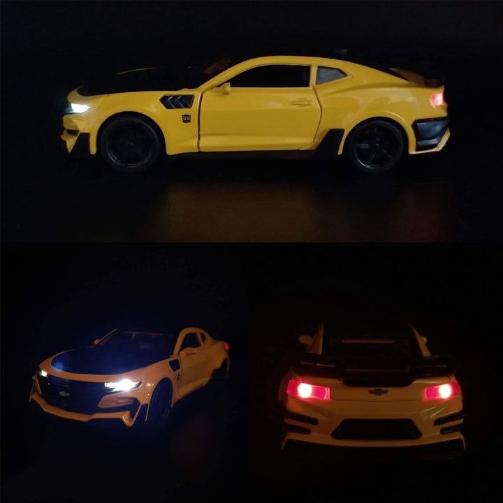 1:24 Chevrolet Camaro Diecast Car with Smoke Effect – Metal Body, Doors Open, Light & Sound - UT-CZ128B - Planet Junior