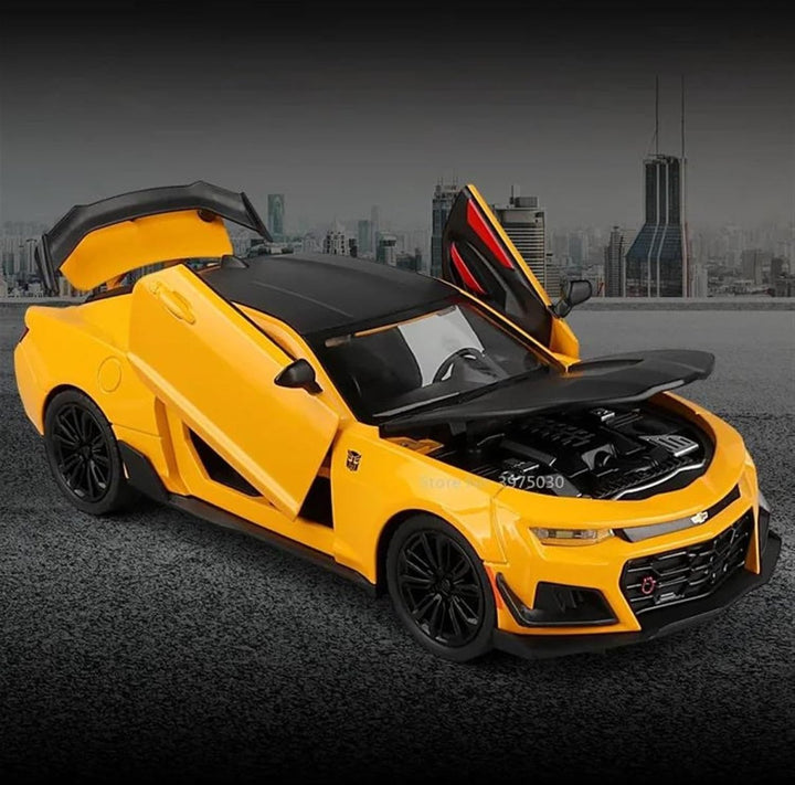 1:24 Chevrolet Camaro Diecast Car with Smoke Effect – Metal Body, Doors Open, Light & Sound - UT-CZ128B - Planet Junior