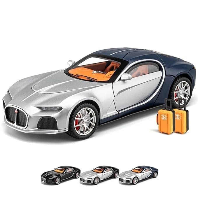 1:24 DieCast Bugatti Atlantic with Smoke Effect & Additional Briefcases - CZ154BD - Planet Junior