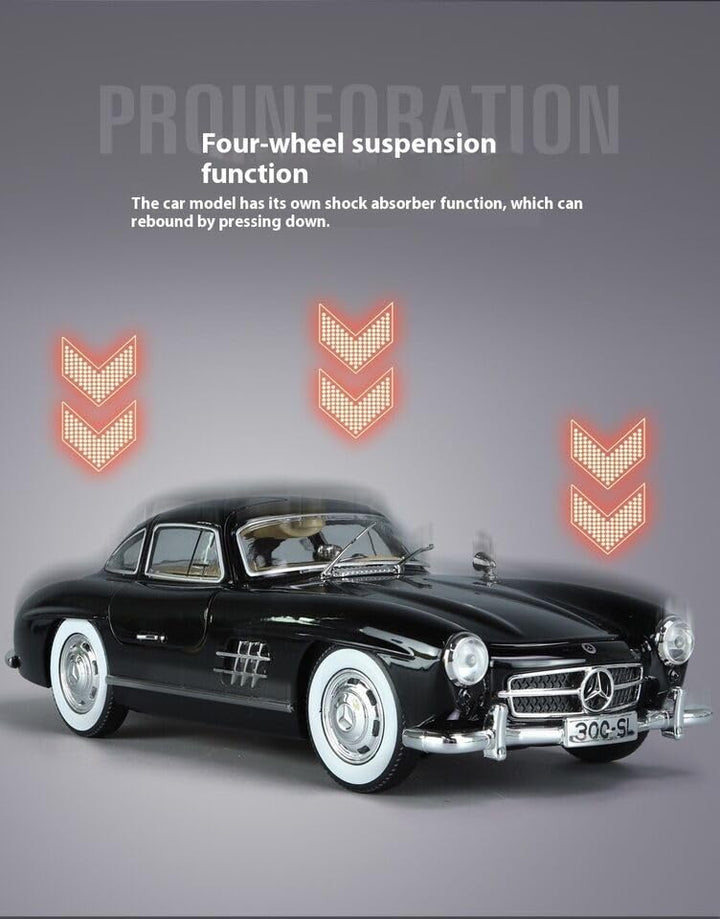 1:24 DieCast Mercedes Benz 300SL Gullwing Car with Smoke Effect - CZ174BD - Planet Junior