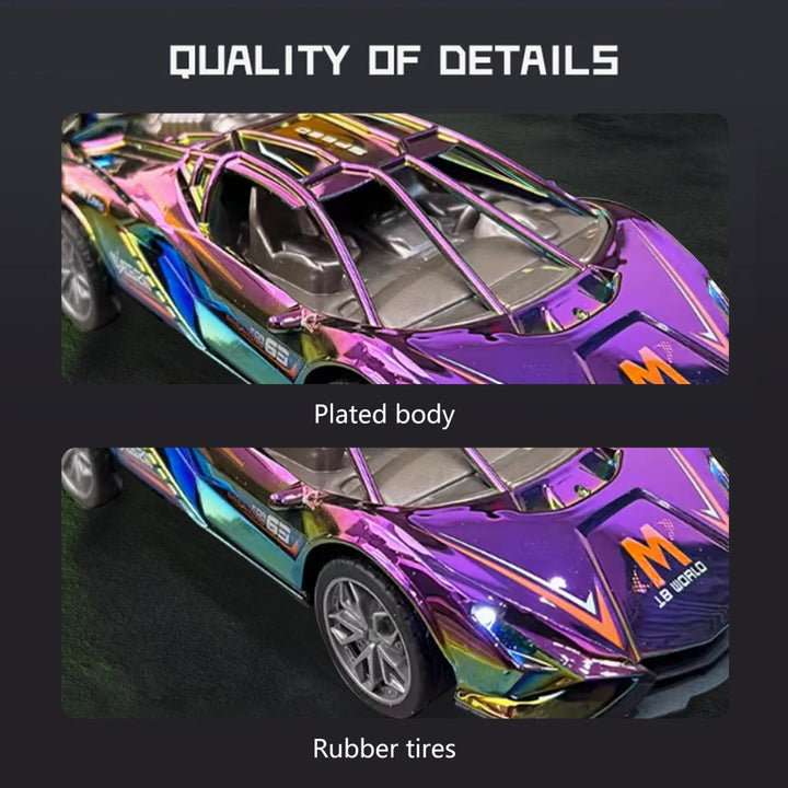 1:24 Friction Chase Inertial Supercar – Bold, Fast & Full of Style - SLT-L2413A - Planet Junior