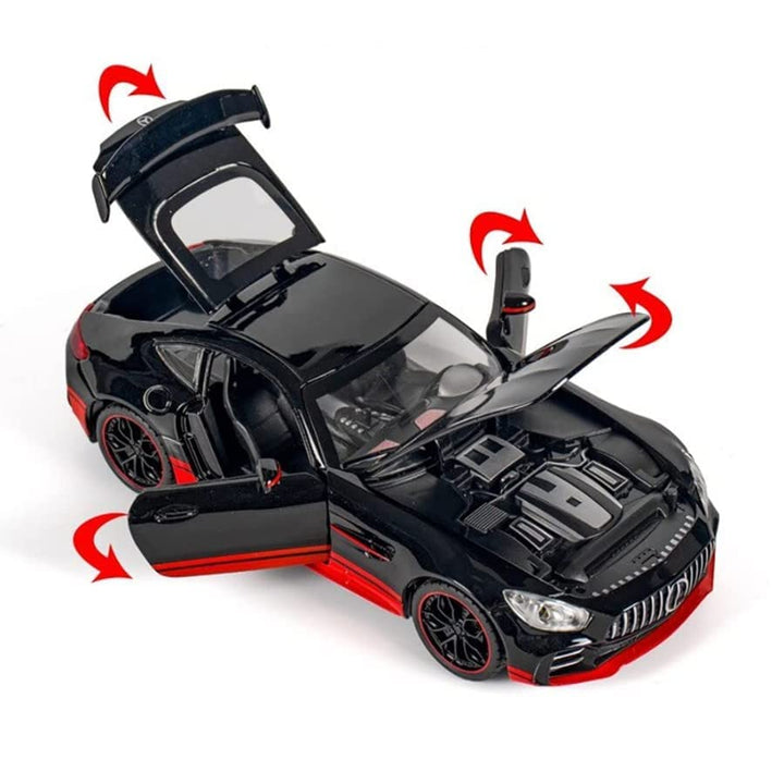 1:24 Mercedes AMG GT R Diecast Car – Metal Body, Doors Open, Light & Sound - UT-CZ121B - Planet Junior