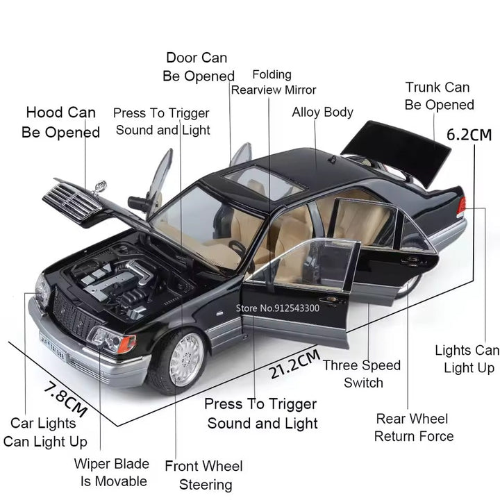 1:24 Mercedes - Benz S320 Alloy Model Diecast - AKT - 1901 - 404 - Planet Junior