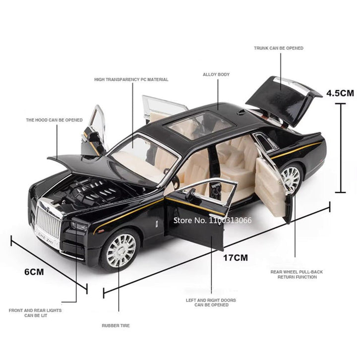 1:24 Scale Premium Rolls - Royce Phantom Alloy Diecast Model Car - MTCZ116B - Planet Junior