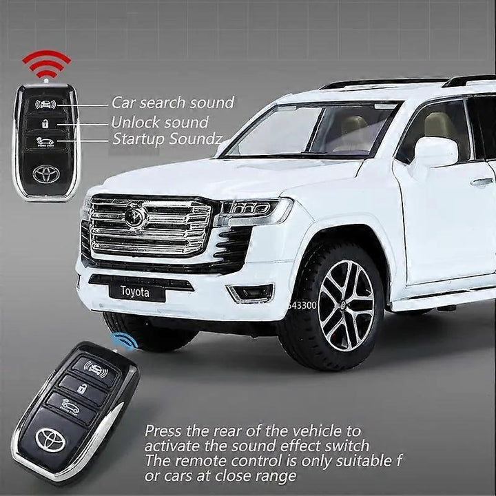 1:24 Toyota Land Cruiser Die - Cast SUV with Remote Key Sound - RT-8222 - Planet Junior