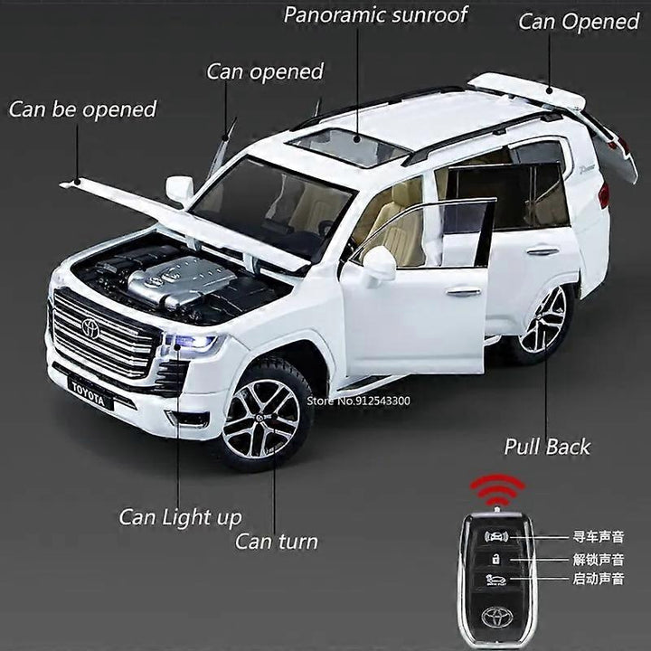 1:24 Toyota Land Cruiser Die - Cast SUV with Remote Key Sound - RT-8222 - Planet Junior