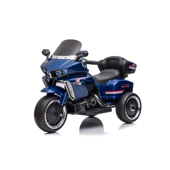 12V Electric Ride - On Bike for Kids – 2 Motors with Foot Accelerator - BLL - MB - 9199PB - BLUE - Planet Junior
