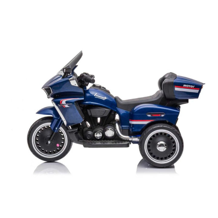 12V Electric Ride - On Bike for Kids – 2 Motors with Foot Accelerator - BLL - MB - 9199PB - BLUE - Planet Junior