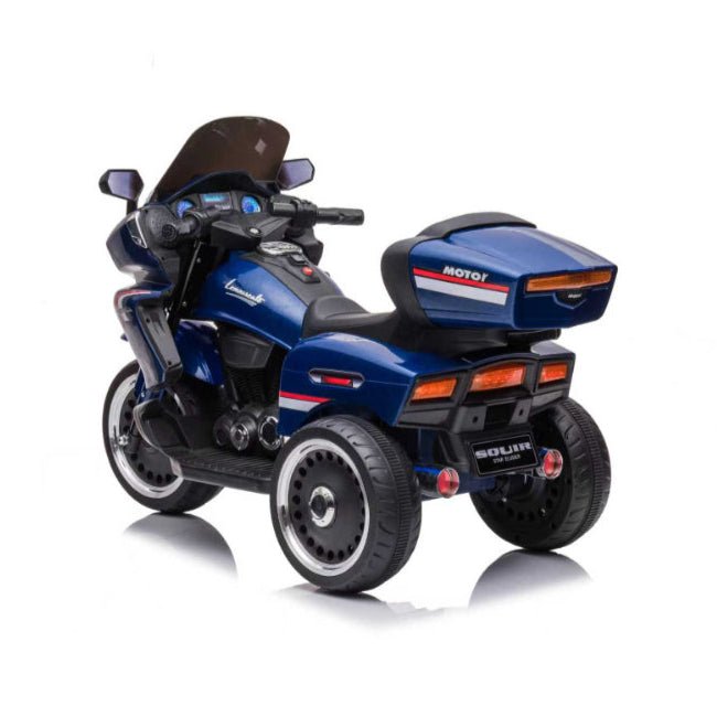 12V Electric Ride - On Bike for Kids – 2 Motors with Foot Accelerator - BLL - MB - 9199PB - BLUE - Planet Junior