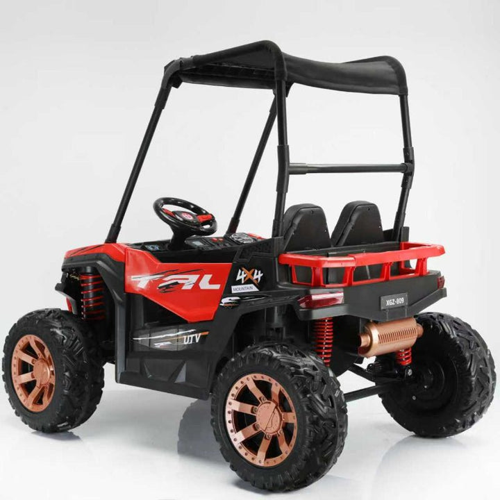 12V Electric Ride - On Jeep for Kids – 2 Seater with Sun Shade & 4 Motors - BLL - JEP - 809 - RED - Planet Junior