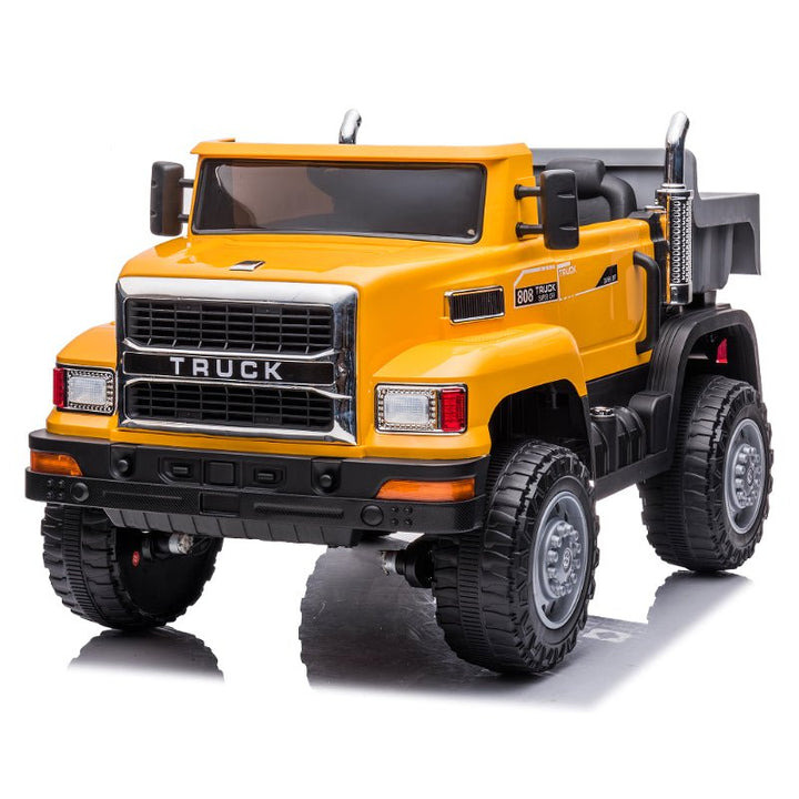 12V Ride - On Excavator Digger for Kids – 4 Motors, Leather Seat & Remote Control - BLL - JEP - 6199 - YLW - Planet Junior