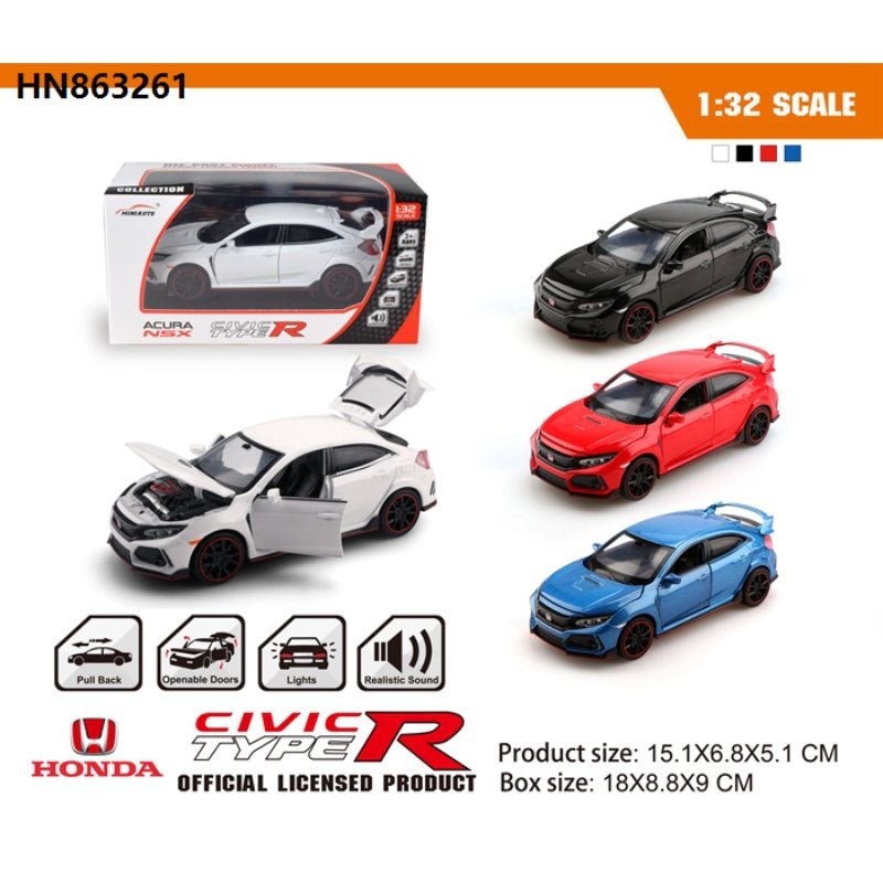 1:32 Scale Honda Civic Die - Cast Car - BLL - DK - 3227A - Planet Junior