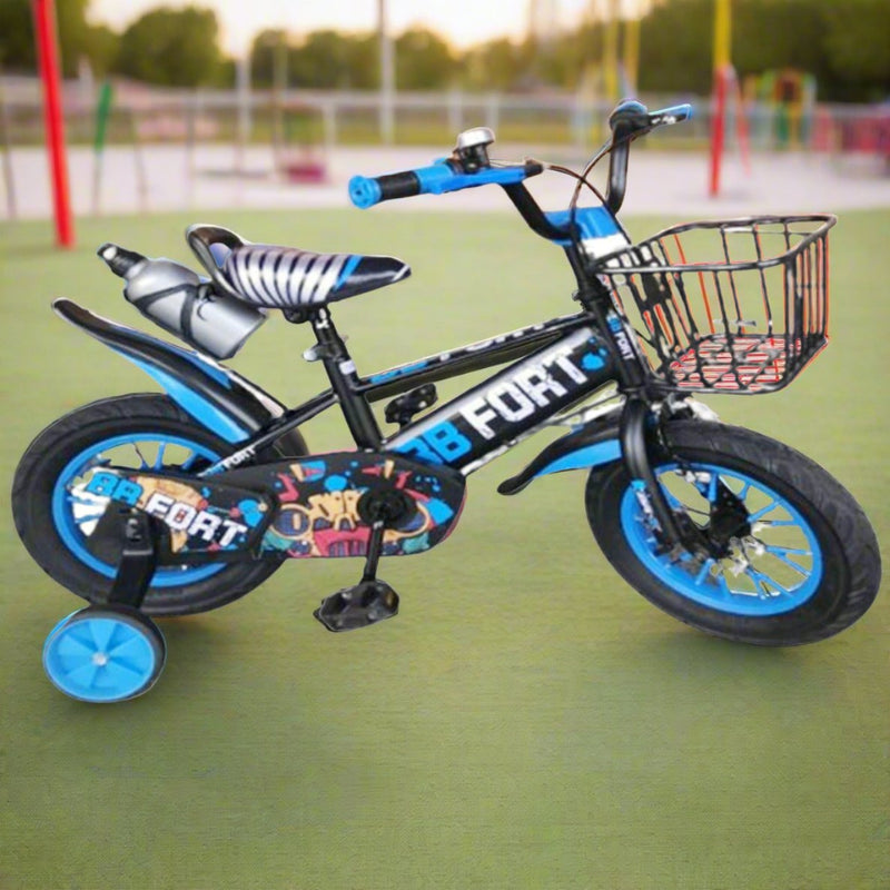 14" BB Fort Bicycle with Basket, Bottle Holder and Training Wheels - BLL - B14 - 209 - 12 - Planet Junior