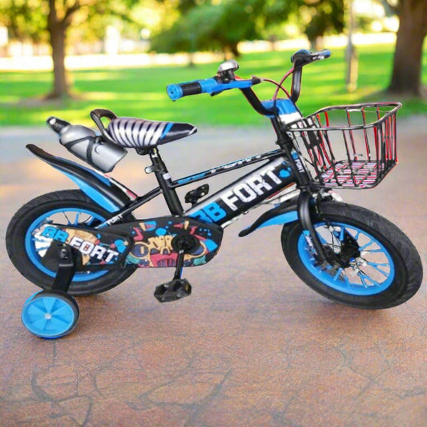 14" BB Fort Bicycle with Basket, Bottle Holder and Training Wheels - BLL - B14 - 209 - 12 - Planet Junior