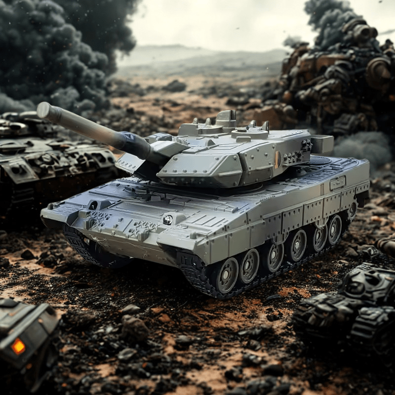 1:48 Alloy Battle Tank with Light & Sound Military Model – Planet Junior