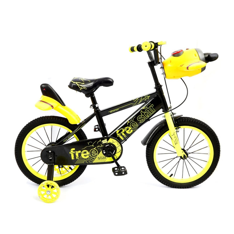 16" Free Star Bicycle with Traning Wheels - BLL - B16 - 16SKY - Neon - Planet Junior