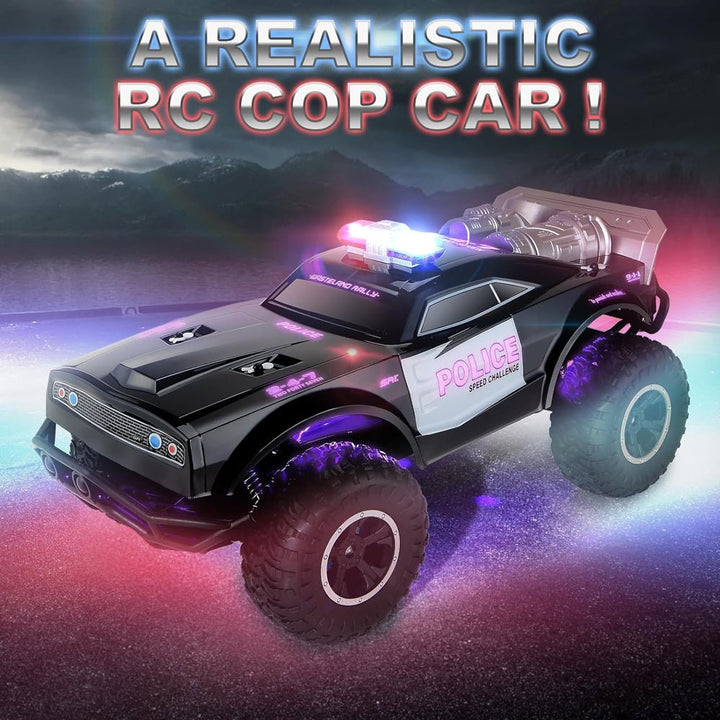 1:8 Large Remote Control Police Car with Lights & Sirens - AKT - 9020 - 7F - Planet Junior
