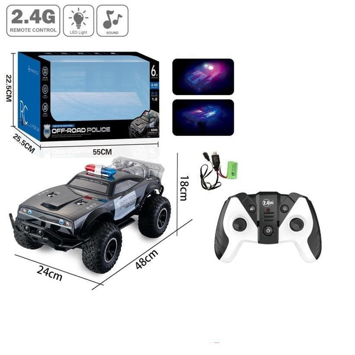 1:8 Large Remote Control Police Car with Lights & Sirens - AKT - 9020 - 7F - Planet Junior