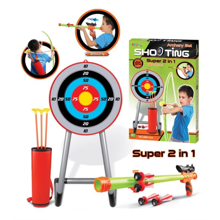 2 in 1 Action Bow and Gun Shooting Target Game - BLL - BI - 881 - 04 - Planet Junior