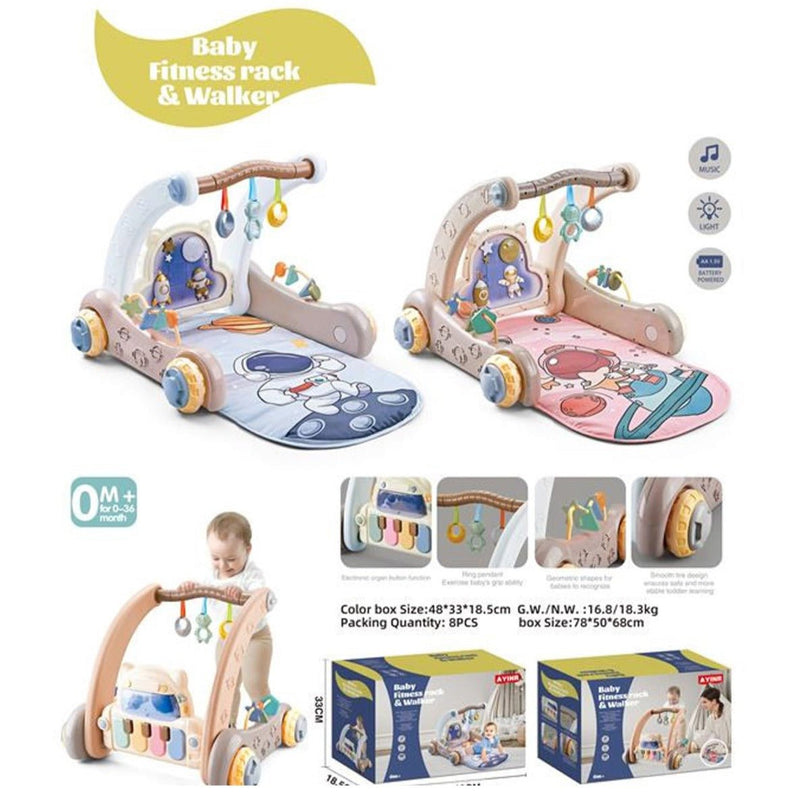 2 in 1 Baby Walker and Fitness Mat with Music and Lights - BLL - BCR - 2211ZX - Planet Junior