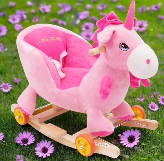 2 in 1 Bbay Ride on Unicorn Rocker - BLL - RH - 1830 - UNI - Planet Junior