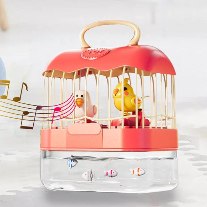 2 - in - 1 Birdcage & Fish Tank Playset – Lights, Music & Moving Fish - RT-9918 - Planet Junior