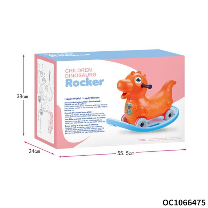 2 in 1 Cute Dino Ride - On Push Car & Rocker - BLL - PC - 888 - 70 - Planet Junior