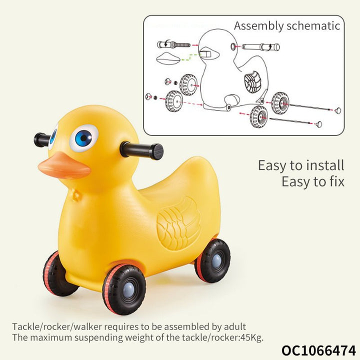 2 - in - 1 Duck Rocker & Ride - On Car – Rock, Ride & Waddle Away! - BLL - PC - 888 - 76 - Planet Junior