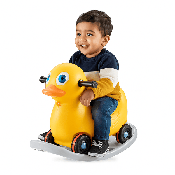 2 - in - 1 Duck Rocker & Ride - On Car – Rock, Ride & Waddle Away! - BLL - PC - 888 - 76 - Planet Junior