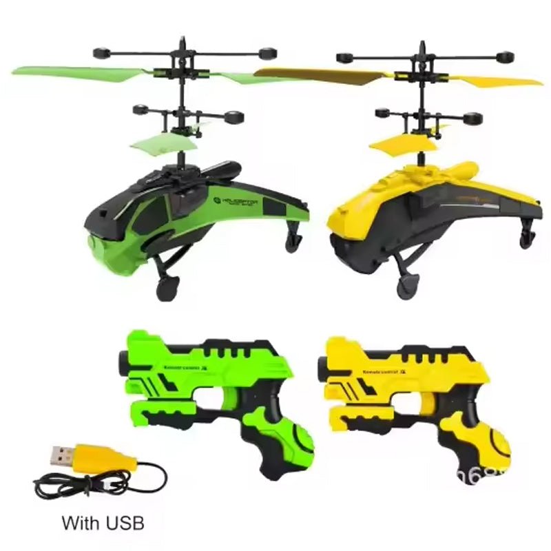 2 in 1 Hand Control Helicopter with Gun - BLL - GN - 113C - Planet Junior