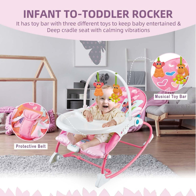 2 - in - 1 Infant - to - Toddler Rocker and Dining Chair - BLL - BCR - 8169 - Planet Junior