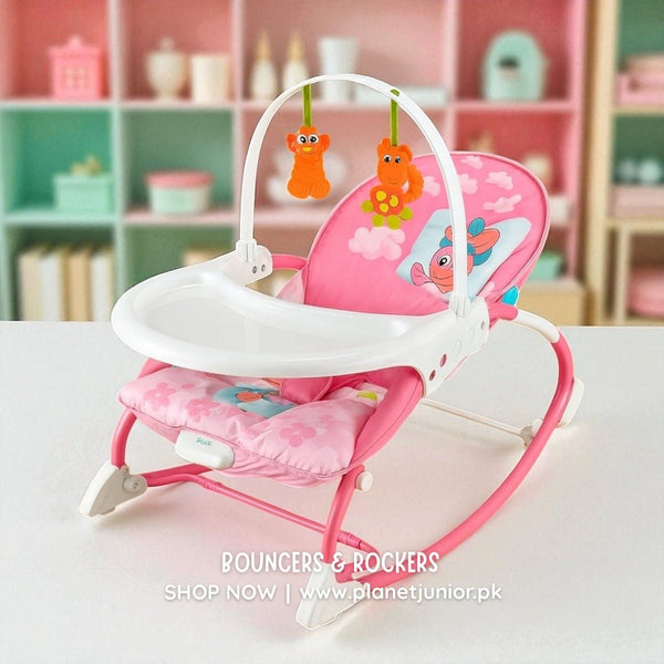 2 - in - 1 Infant - to - Toddler Rocker and Dining Chair - BLL - BCR - 8169 - Planet Junior