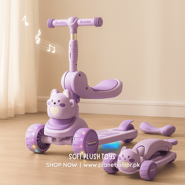 💚 2 - in - 1 Kids Folding Scooty - AKT-MJT721A-1 - Planet Junior