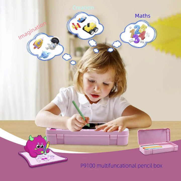 2 - in - 1 LCD Writing Tablet Pencil Case Doodle, Write & Organize - AKT - 668 - 1066 - Planet Junior