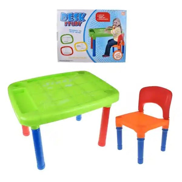 2 In 1 Multiuse Kids Table With Chair For Study Time - BLL - TC - 977AR - Planet Junior