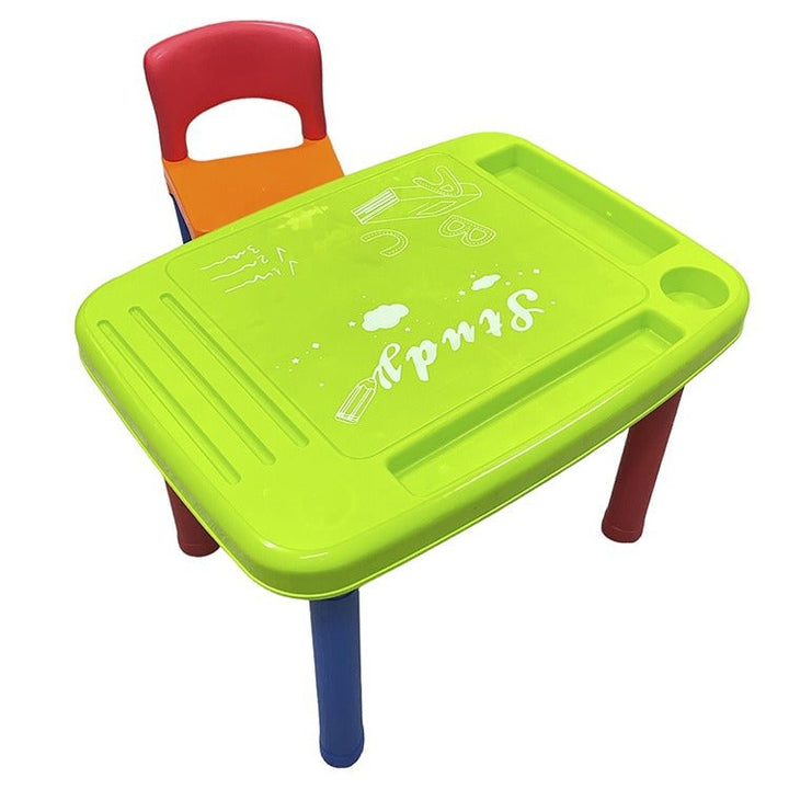 2 In 1 Multiuse Kids Table With Chair For Study Time - BLL - TC - 977AR - Planet Junior