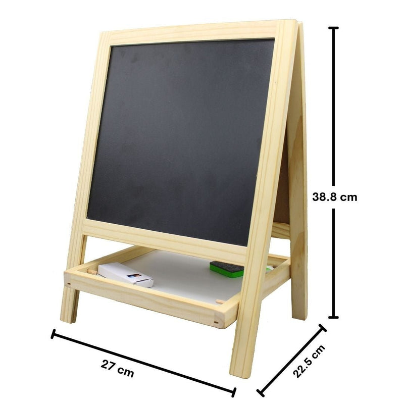 2 in 1 Portable Chalk and Magnetic Drawing Board for Kids - SLT - 1210 - Planet Junior