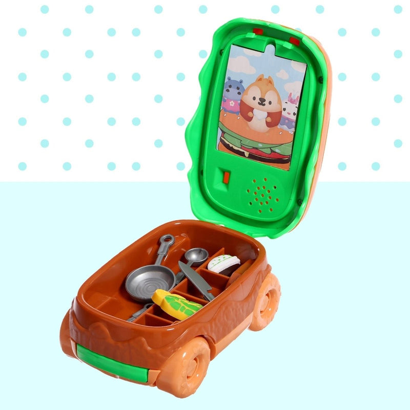 2 in 1 Push and Play Car with Hambuurg Accessories - BLL - DK - 37 - 6 - Planet Junior