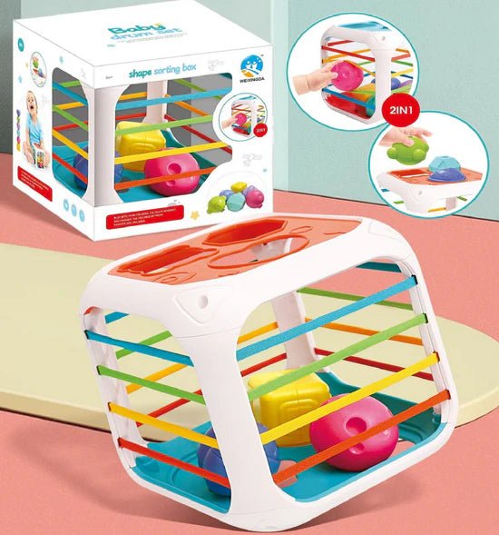 2 in 1 Shape Stacking and Sorting Box - BLL - MT - 8994A - Planet Junior